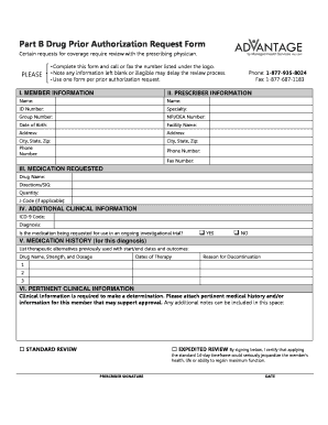 Part B Drug Prior Authorization Request Form