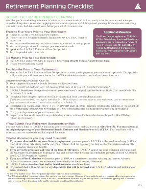 Retirement Planning Checklist