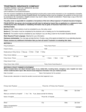 Trustmark Accident Claim Form