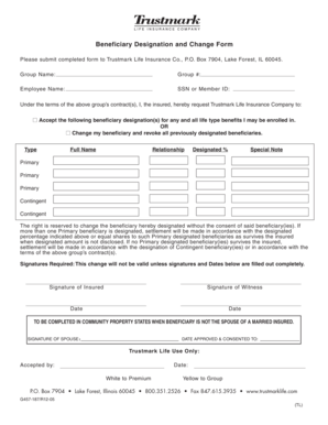 Beneficiary Designation and Change Form