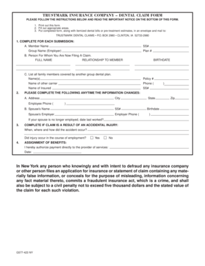 Trustmark Dental Claim Form