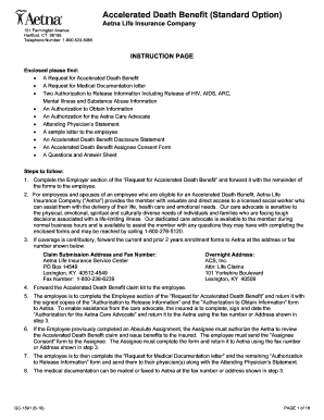 Request for Accelerated Death Benefit