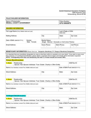 Beneficiary Designation Form
