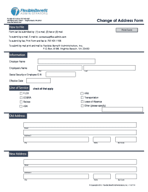 Change of Address Form
