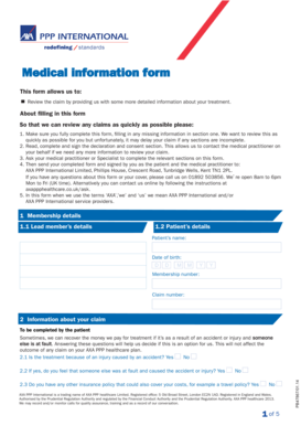 Medical Information Form