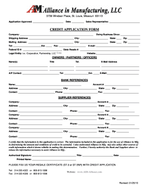 Credit Application Form