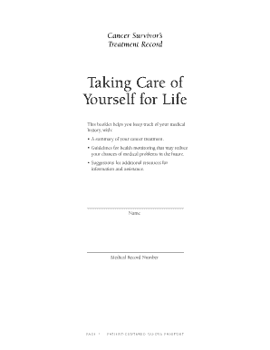 Cancer Survivor Treatment Record
