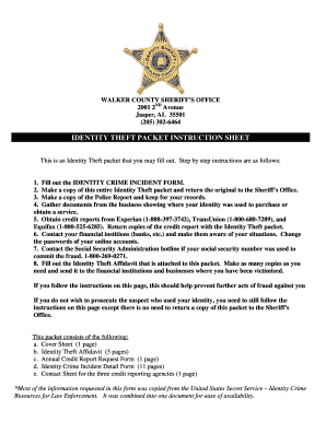 Identity Theft Affidavit Form
