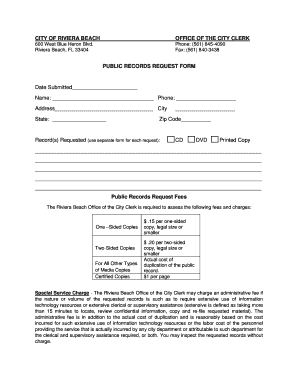 Public Records Request Form