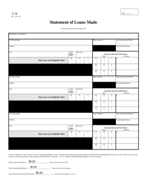 Statement of Loans Made Form 31-K