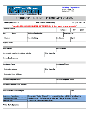 Residential Building Permit Application