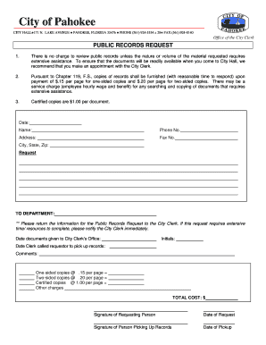 Public Records Request Form