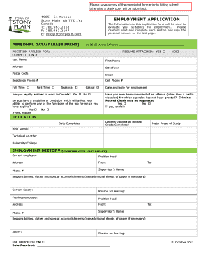 Employment Application Form