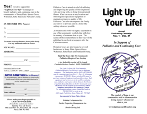 Light Up Your Life Palliative Care Donation Form