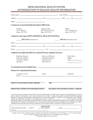 Authorization to Release Health Information