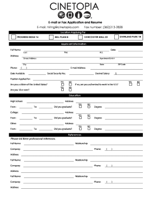 Job Application Form