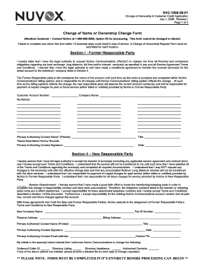 Change of Ownership & Customer Credit Application