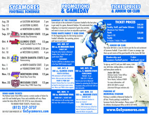 Indiana State University Football Season Tickets Order Form