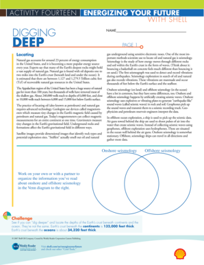 Energizing Your Future Activity Sheet