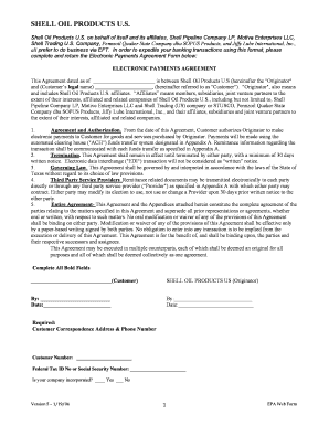 Shell Oil Products US Electronic Payments Agreement