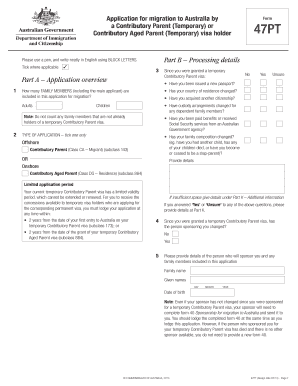 Application for Contributory Parent Visa