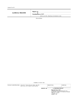 Standard Form 507 Clinical Record