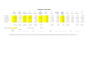School Tax Rate Calculation Form