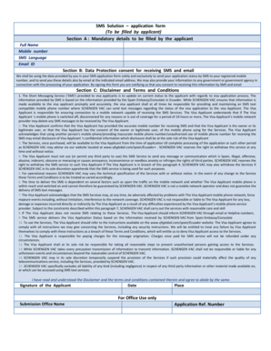Spain Visa Application SMS Consent Form
