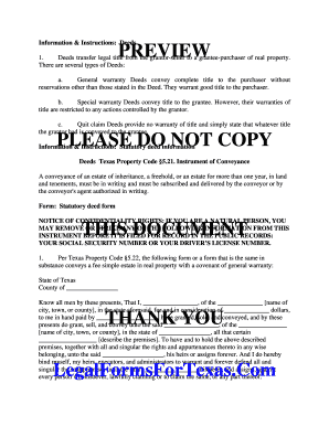 Texas General Warranty Deed
