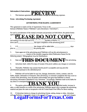 Advertising Purchasing Agreement