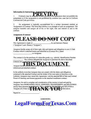 Assignment of Contract