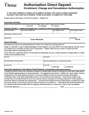 Direct Deposit Authorization Form