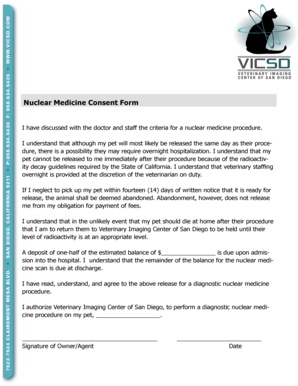 Nuclear Medicine Consent Form