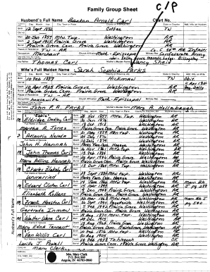 Family Group Sheet