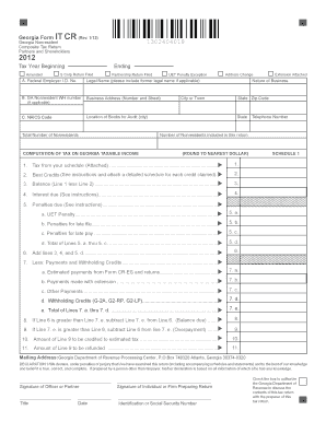 Georgia Nonresident Composite Tax Return