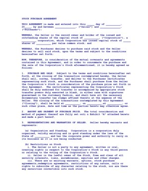 Stock Purchase Agreement
