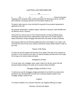 Last Will and Testament