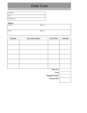 Order Form