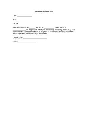 Notice Of Overdue Rent