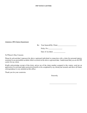 PIP NOTICE LETTER - Gann Law