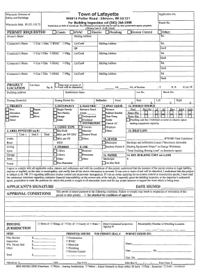 Wisconsin Building Permit Application
