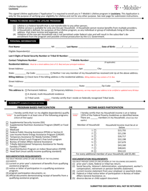 Lifeline Application Form