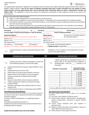 T-Mobile Lifeline Application
