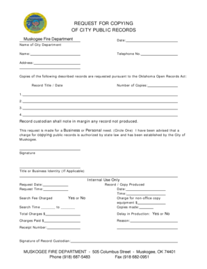Oklahoma Public Records Request Form