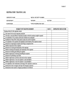 Respiratory Training Log