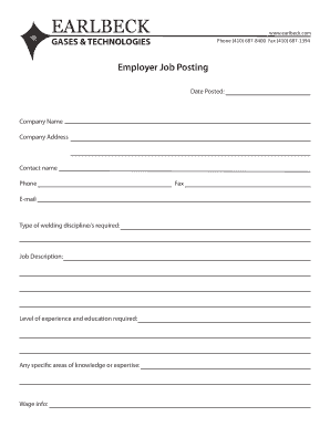Employer Job Posting Form