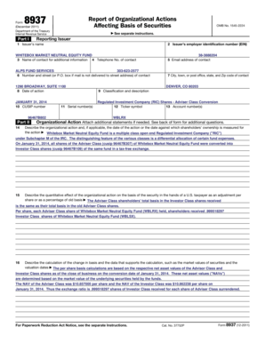 Form 8937 Report