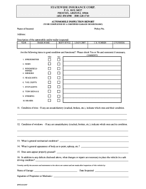 Automobile Inspection Report