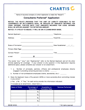 Consultants Preferred Insurance Application