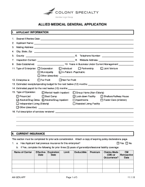Allied Medical General Application